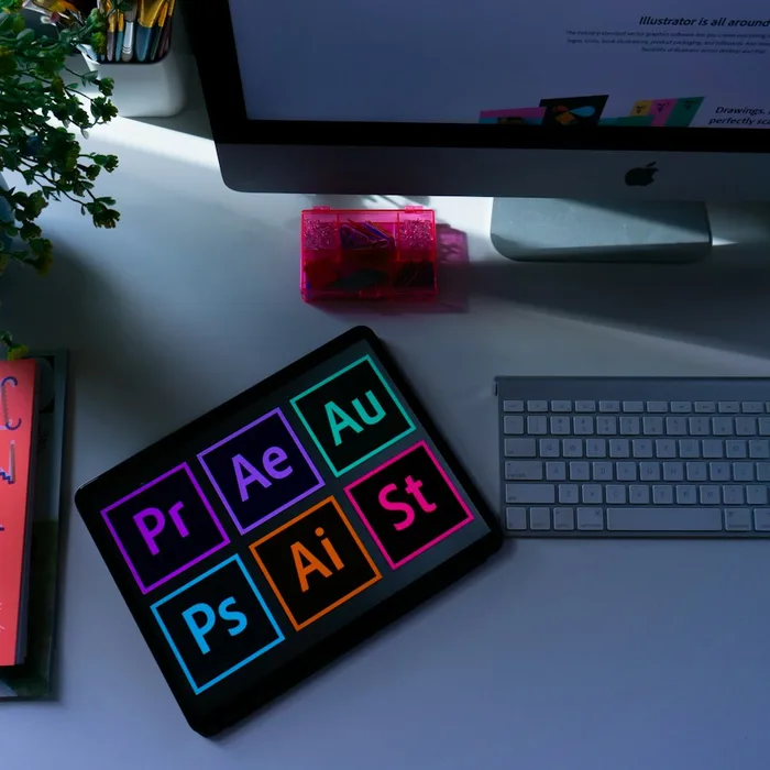 Illustration software on a drawing tablet